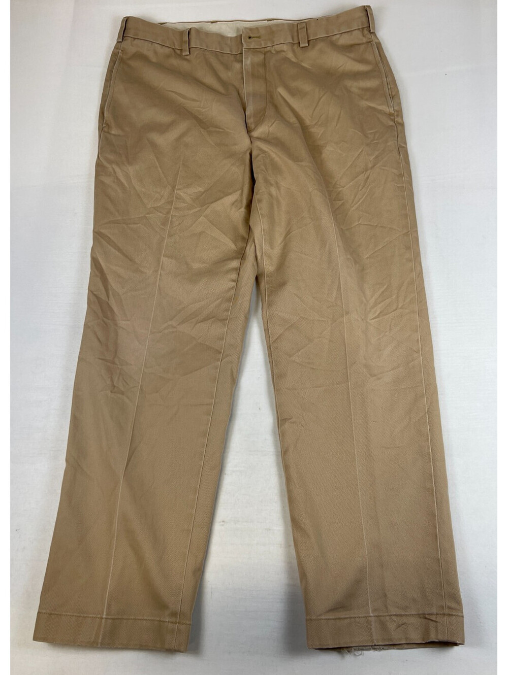 Brooks Brothers Men 37x30 Khaki Advantage Chino Clark Casual Pants Cotton
